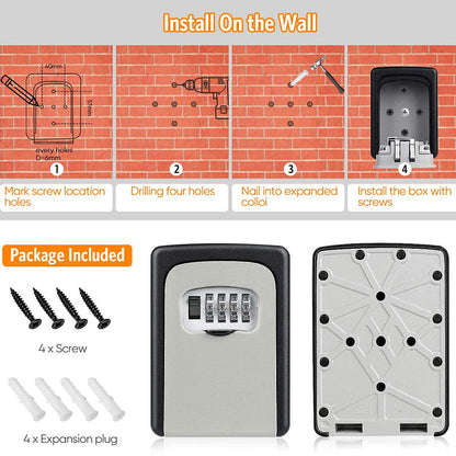Save 50 Wallmounted Key Lock Box Secure, Sturdy & Easy Access
